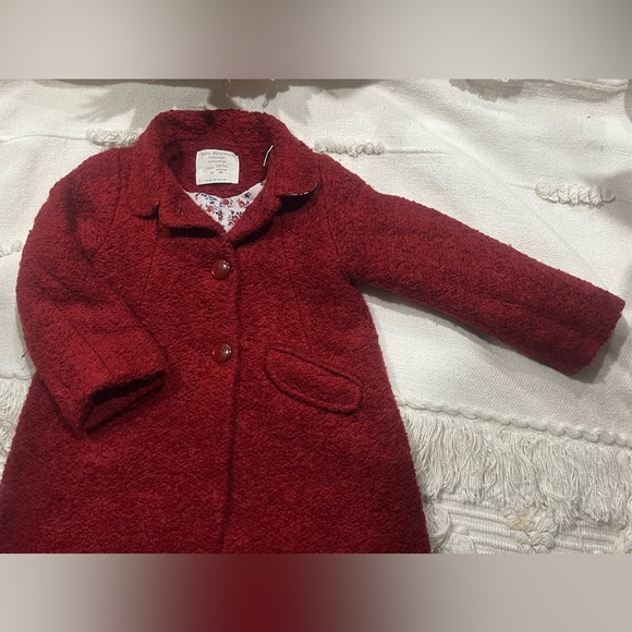 Zara Babygirl red light pea cost floral print inside - Picture 2 of 8